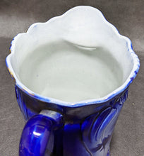 Load image into Gallery viewer, Vintage Cobalt Blue Ceramic Pitcher - Maker Unknown
