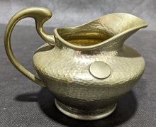 Load image into Gallery viewer, Real English Pewter Tea Pot, Cream &amp; Sugar Set - Hammered Detail
