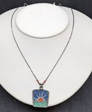Load image into Gallery viewer, Sterling Silver Mosaic Stone Fashion Pendant - 20&quot; Bead Chain
