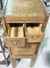 Load image into Gallery viewer, Macey Oak Mission Stacking Filing Cabinet Drawer Unit
