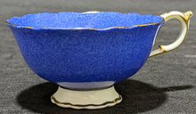 Load image into Gallery viewer, Double Warrant PARAGON Bone China Tea Cup &amp; Saucer - Blue Speckled &amp; Gold
