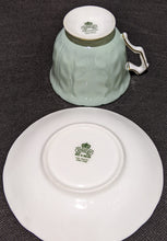 Load image into Gallery viewer, Aynsley Fine Bone China Tea Cup &amp; Saucer - Sage Green, Floral &amp; Bird In Bowl
