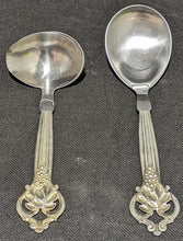 Load image into Gallery viewer, Danish 830 Silver Handled, Grape &amp; Vine Sauce Ladle &amp; Serving Spoon
