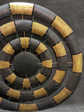 Load image into Gallery viewer, Brown &amp; Gold Tone Circular Sun / Bulls Eye Wall Art
