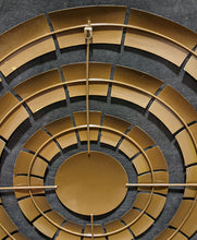 Load image into Gallery viewer, Brown &amp; Gold Tone Circular Sun / Bulls Eye Wall Art
