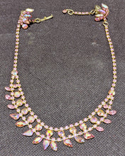 Load image into Gallery viewer, Beautiful Bright Pink Rhinestone Necklace &amp; Clip On Earring Set

