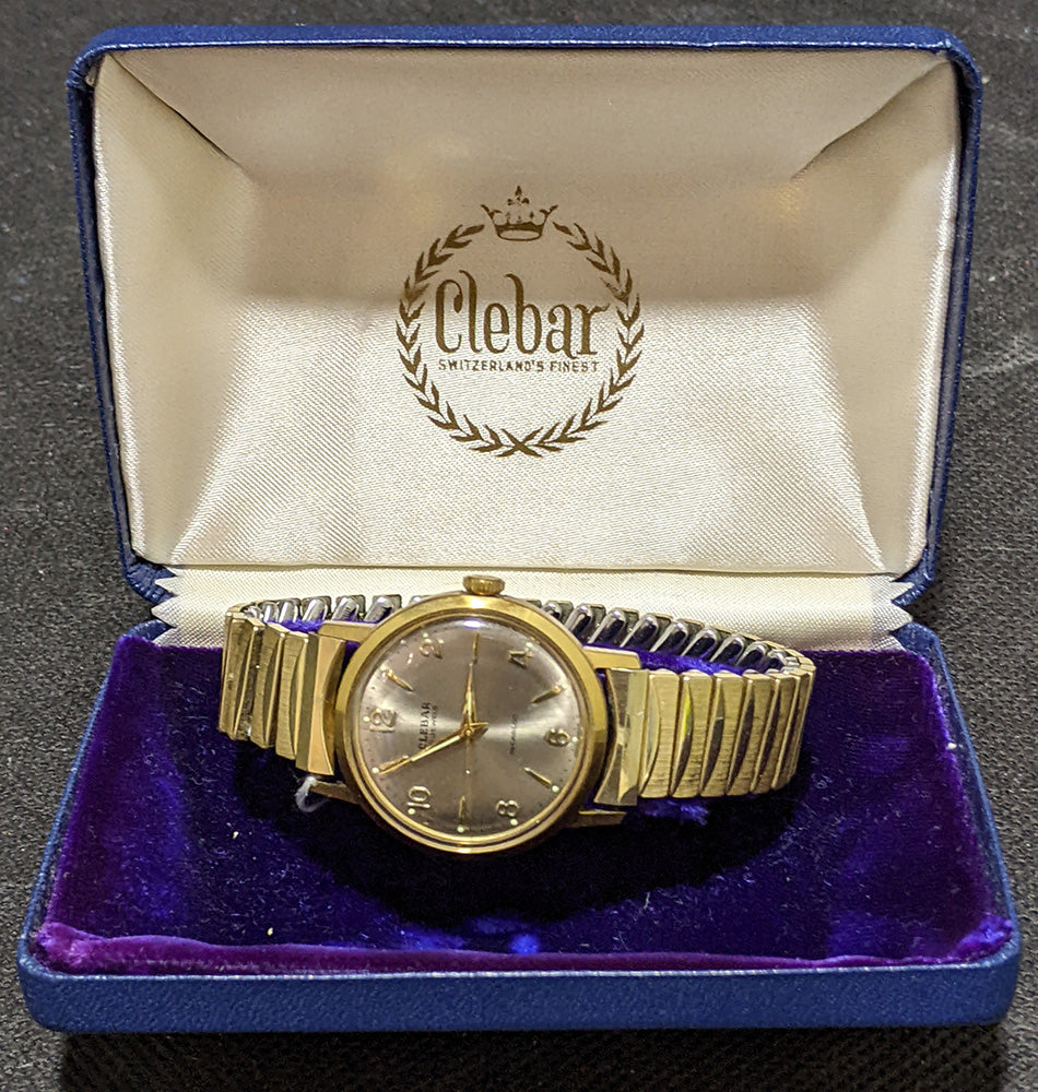 Vintage Men's Clebar 17 Jewels Wristwatch - In Box