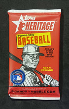 Load image into Gallery viewer, Unopened - 2010 Topps Heritage Baseball Trading Cards Pack
