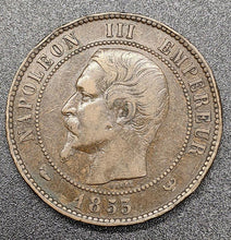 Load image into Gallery viewer, 1853 -W France 10 Centimes Coin – V F
