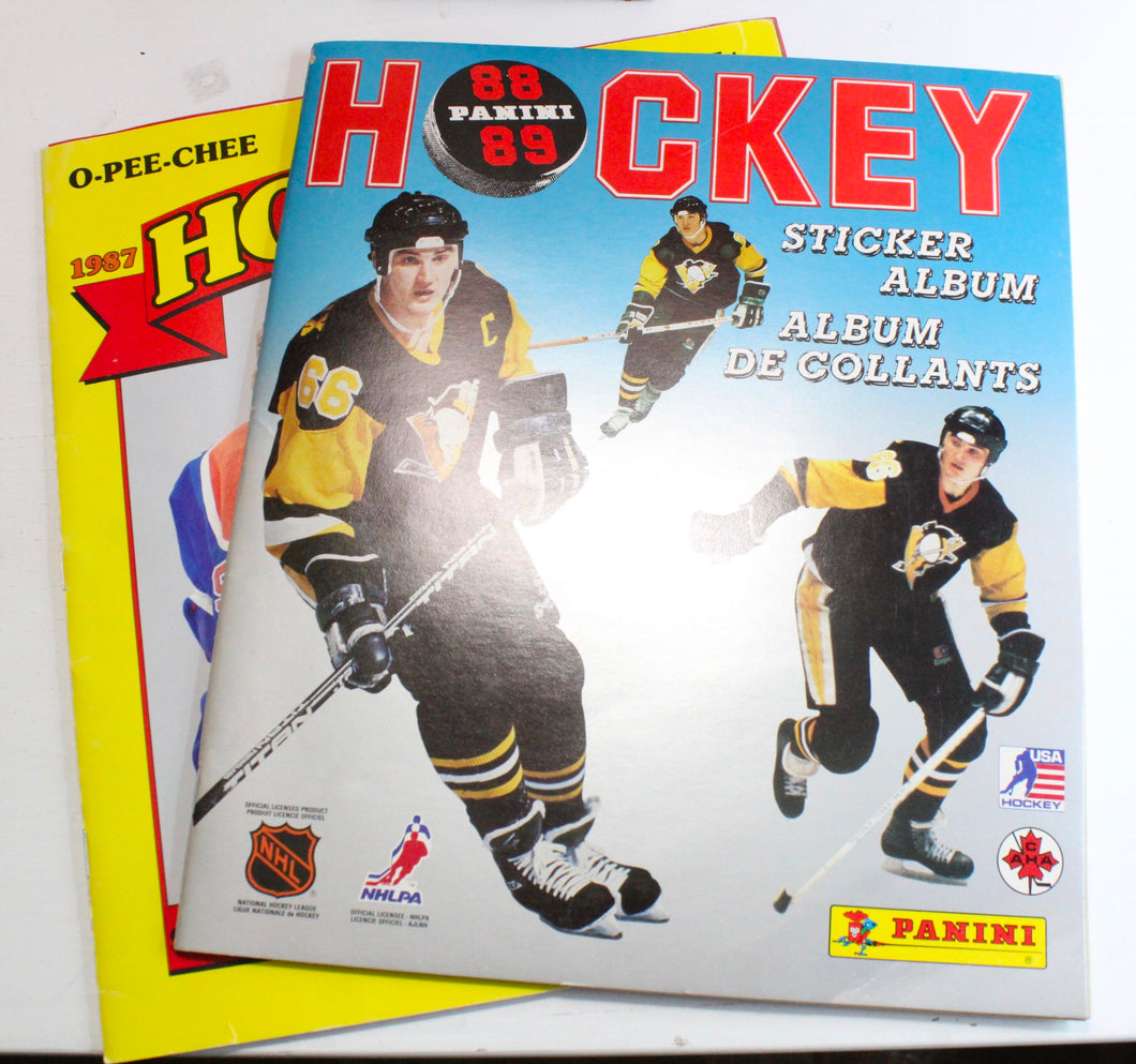 1987 & 1988 Panini Hockey Sticker Books (Incomplete Sticker Sets)