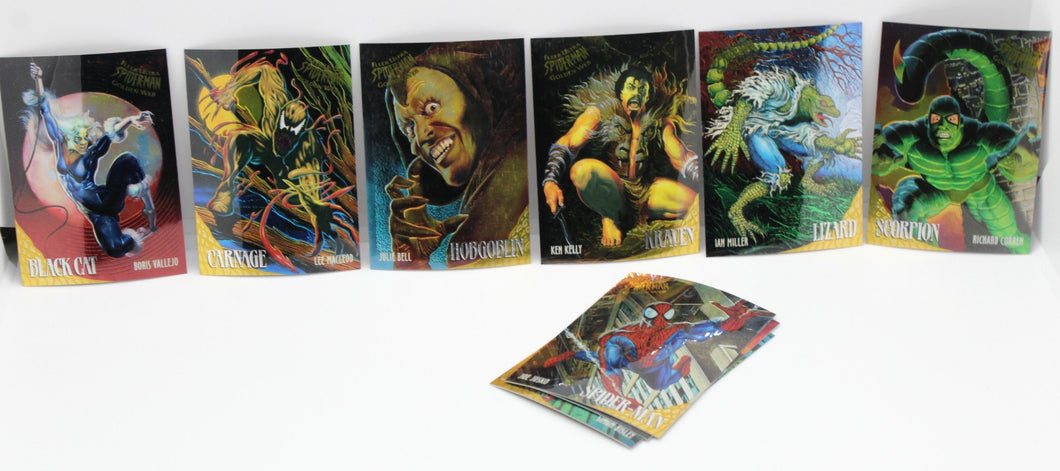 1995 Fleer Ultra Golden Web Spiderman Cards Complete Subset 9/9
