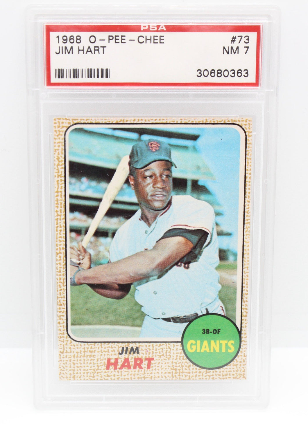 1968 O-Pee-Chee Jim Hart #73 PSA Graded NM 7 Baseball Card