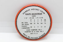 Load image into Gallery viewer, 1962-63 Shirriff Ralph Backstrom NHL Hockey Coin
