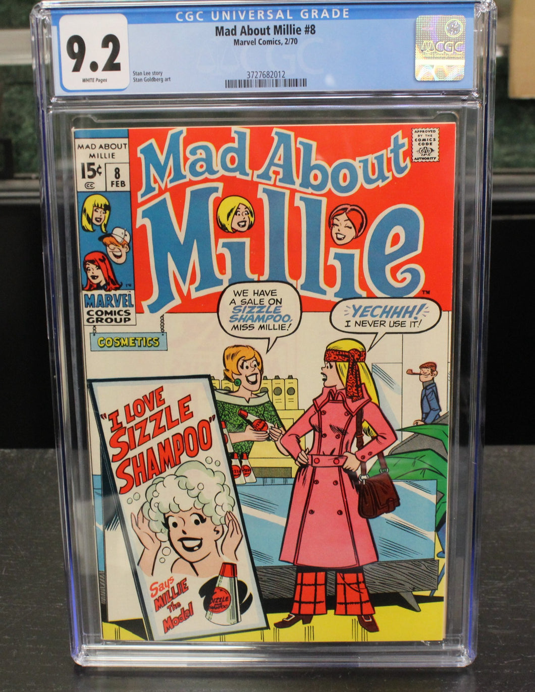 Mad About Millie #8 CGC Graded 9.2 White Pages w/ Stan Lee Story