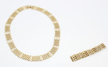 Load image into Gallery viewer, Gold Tone Necklace &amp; Bracelet Jewelry Set

