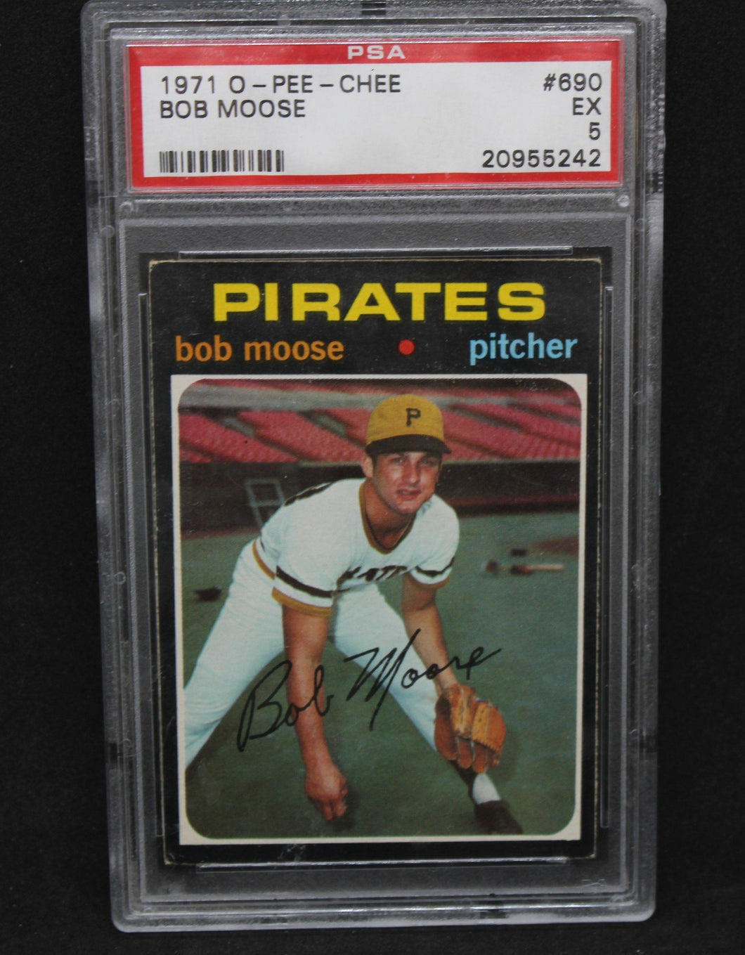 1971 O-Pee-Chee Bob Moose #690 PSA Graded EX 5 Baseball Card