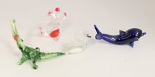 Load image into Gallery viewer, Vintage Murano Glass Figurine Lot - Teddy Bear, Swan, Dolphin, Gator
