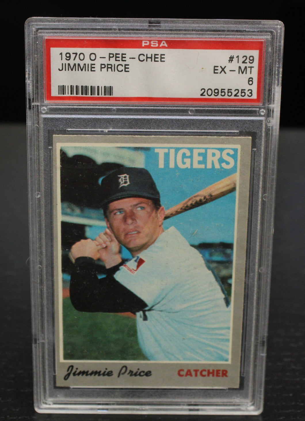 1970 OPC Jimmie Price #129 PSA Graded EX-MT 6 Baseball Card