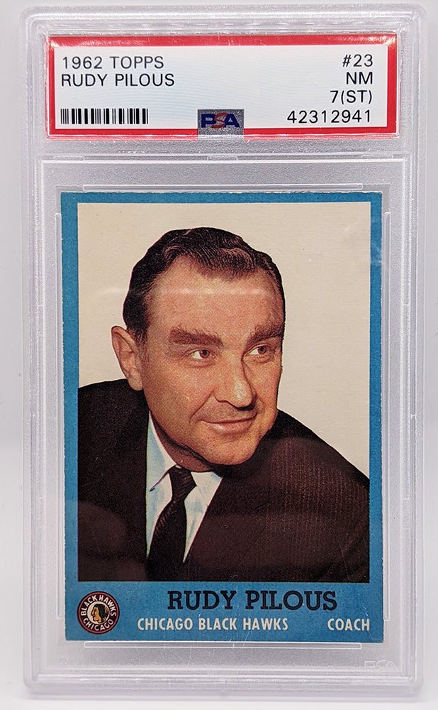1962 Topps Rudy Pilous #23 PSA Graded 7 (ST) Card - NM