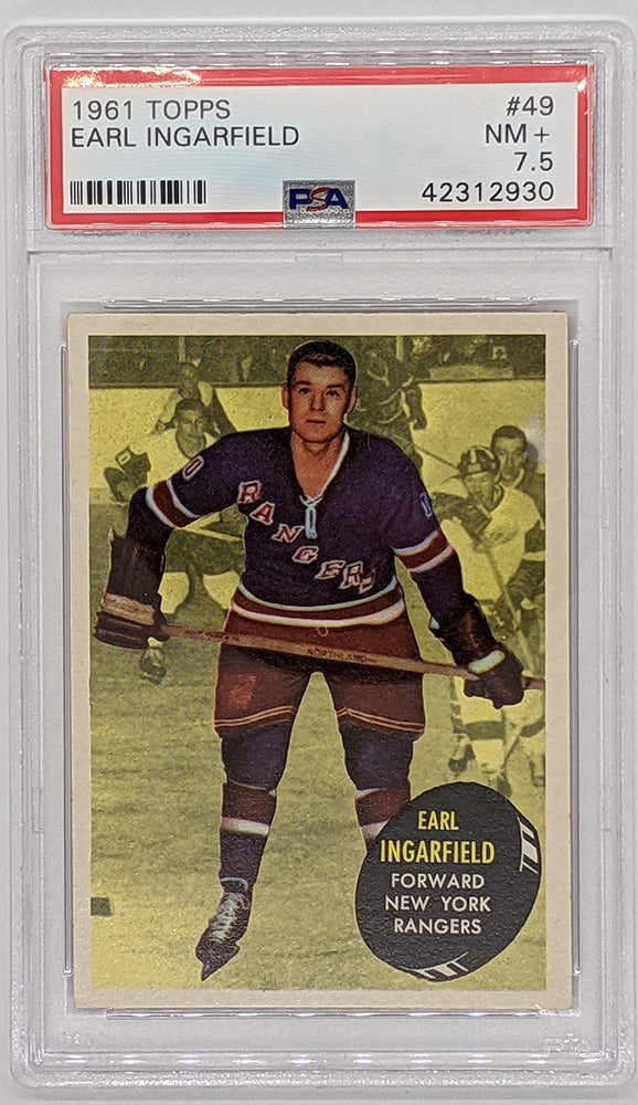 1961 Topps Earl Ingarfield #49 PSA Graded 7.5 Card - NM+