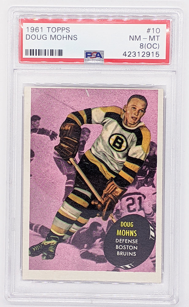 1961 Topps Doug Mohns #10 PSA Graded 8 (OC) Card - NM-MT