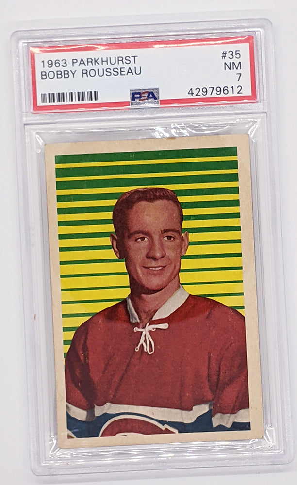 1963 Parkhurst Bobby Rousseau #35 PSA Graded 7 Card - NM