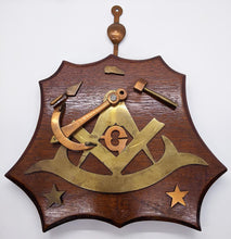 Load image into Gallery viewer, Vintage 3 Dimensional Free Masons Moveable Plaque - Handmade Brass/Copper
