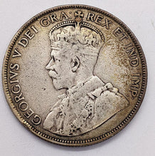 Load image into Gallery viewer, 1914 Canada Sterling Silver 50-Cent Half Dollar Coin – Semi-Key
