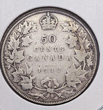 Load image into Gallery viewer, 1912 Canada Sterling Silver 50-Cent Half Dollar Coin
