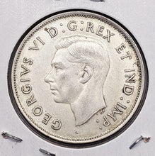 Load image into Gallery viewer, 1939 Canada Silver 50-Cent Half Dollar Coin
