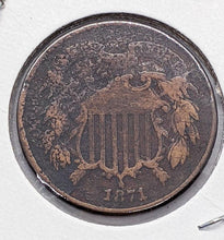 Load image into Gallery viewer, 1871 United States (USA) 2 Cent Coin
