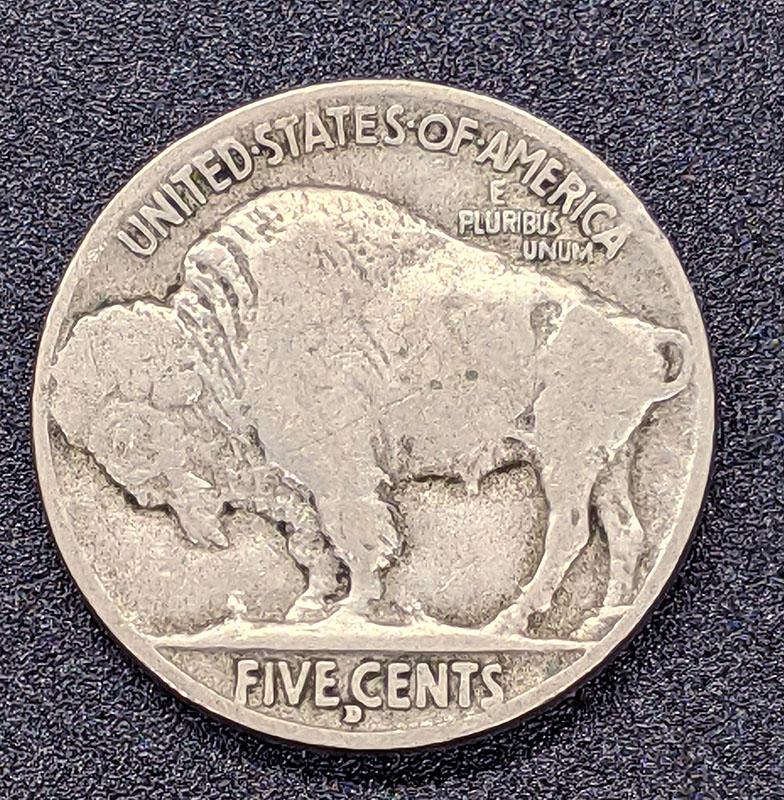 1916 -D United States (USA) Five Cent Nickel Coin