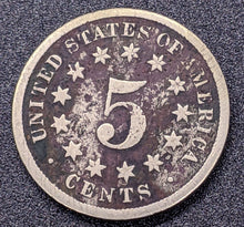 Load image into Gallery viewer, 1870 United States (USA) 5 Cent Shield Nickel Coin
