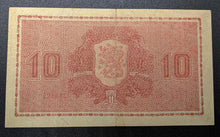 Load image into Gallery viewer, 1930 Finland 10 Markka Bank Note – V F +
