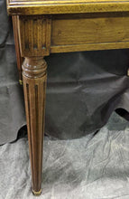 Load image into Gallery viewer, Beautiful Leather Inlay Square Games Table - Tooled Detail
