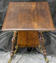 Load image into Gallery viewer, Vintage Ball &amp; Claw Foot Table - Figural Details - Possibly Merklen Bros.
