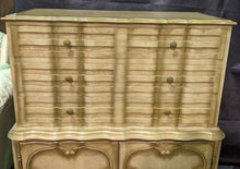 Load image into Gallery viewer, Stunning Cream Tone Chest on Chest Highboy Dresser
