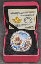 Load image into Gallery viewer, 2015 Lost Ships in Canadian Waters $20 Fine Silver Coin, Colored

