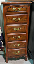 Load image into Gallery viewer, Beautiful Cherry Tone 6 Drawer Chest Dresser
