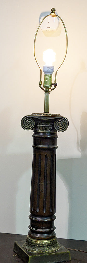 Pillar Design Tall Table Lamp, Brass Detail - Working