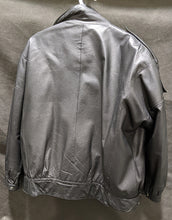 Load image into Gallery viewer, Vintage Future Mode Black Leather Jacket, Men&#39;s Large, Made in Canada
