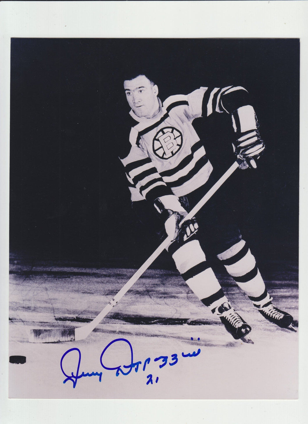 Signed Jerry Toppazzini 8
