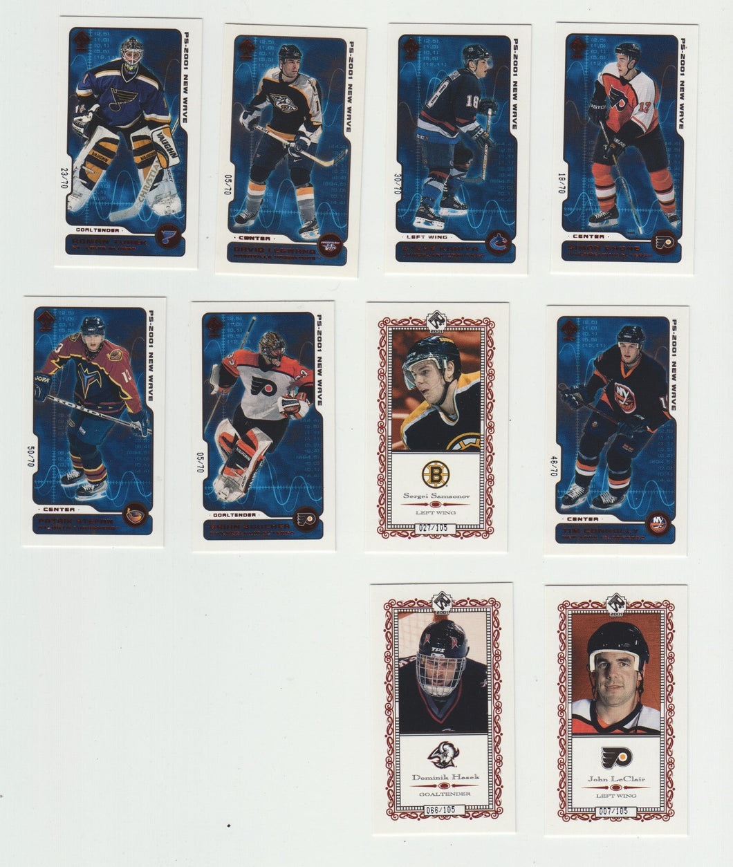 2000-01 Private Stock NHL Hockey Mini Card Lot of 10