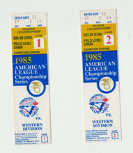 Load image into Gallery viewer, 1985 Toronto Blue Jays American League Championship Series Games 1 &amp; 2 Tickets
