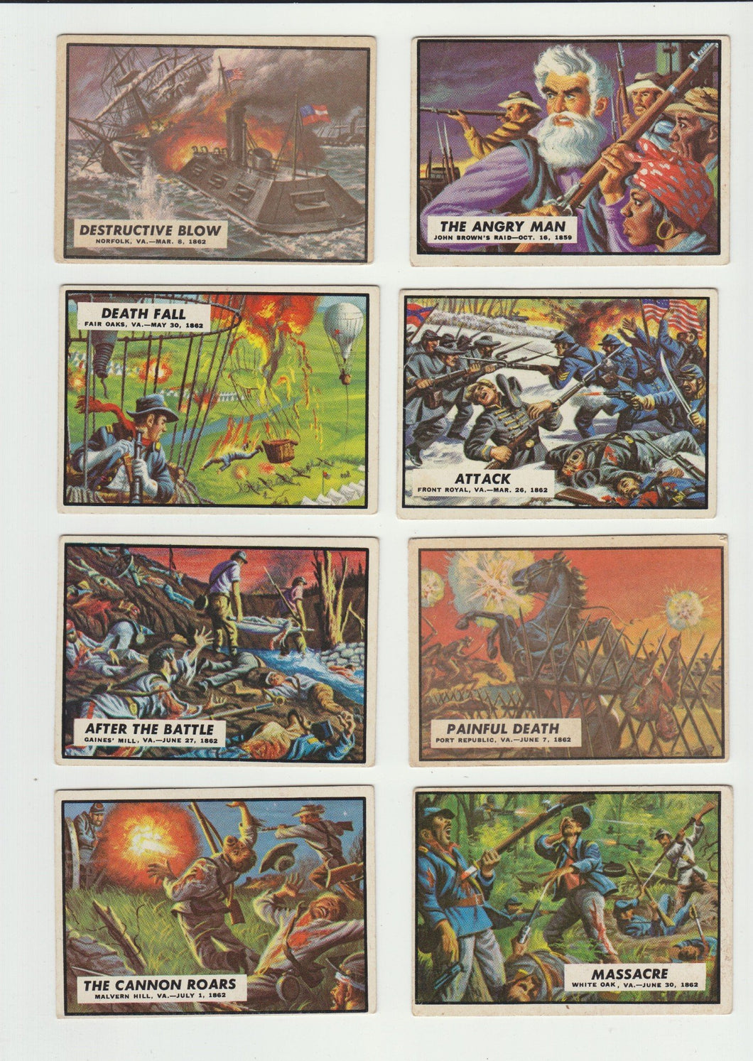 30 x 1962 Topps Civil War News Card Lot w/ Cards Listed in Description - VG+ to