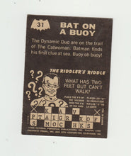 Load image into Gallery viewer, 1966 O Pee Chee OPC Batman Riddler Back Card: Bat On A Buoy #31
