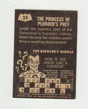 Load image into Gallery viewer, 1966 O Pee Chee OPC Batman Riddler Back Card: The Princess of Plunder&#39;s Prey #25
